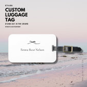 Minimalistisch Bagagelabel met Bow
