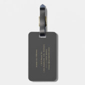 Minimalistisch Bagagelabel voor de luchtvaart met  (Achterkant verticaal)