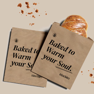 Minimalistisch Bakkerij Zuurdesembrood Papier Bedankzakje