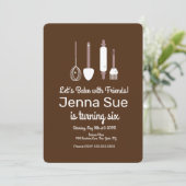 Minimalistisch bakkersgebruik op feestdagen kaart (Staand voorkant)