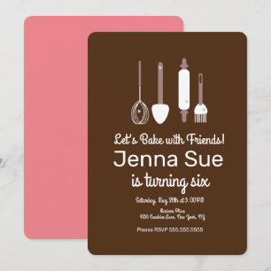 Minimalistisch bakkersgebruik op feestdagen kaart