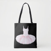 Minimalistisch Ballet Tutu Roze en Zwart Tote Bag (Voorkant)