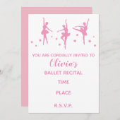 Minimalistisch, balletoverweging. kaart (Voorkant / Achterkant)