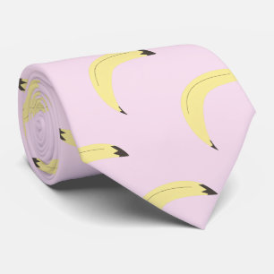 Minimalistisch Banaan Herhalingspatroon Fruit Stropdas