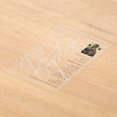 Minimalistisch baptisme Christening Grieks-orthodo Acryl Uitnodigingen (Laagn)