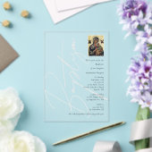 Minimalistisch baptisme Christening Grieks-orthodo Acryl Uitnodigingen (Insitu (Huwelijk))