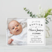 Minimalistisch baptisme kaart (Staand voorkant)