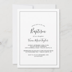 Minimalistisch baptisme kaart