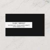 Minimalistisch / Bar accent (zwart / grijs) Visitekaartje (Achterkant)