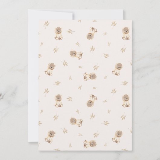 Minimalistisch Barly Wait Brown Baby shower Kaart (Achterkant)