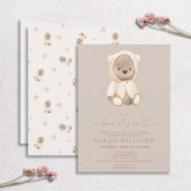 Minimalistisch Barly Wait Brown Baby shower