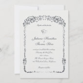 Minimalistisch barok Lijst Elegante bruiloft Kaart (Voorkant)