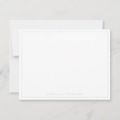 Minimalistisch Basic gepersonaliseerd zeeglas brie Notitiekaartje (Voorkant)
