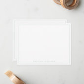 Minimalistisch Basic gepersonaliseerd zeeglas brie Notitiekaartje (Voorkant / Achterkant in situ)