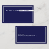 Minimalistisch Basic & Modern, Vastgoed Blauw Visitekaartje (Voorkant / Achterkant)