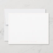 Minimalistisch Basic Personaliseer Blush Pink Stat Notitiekaartje (Voorkant)