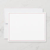 Minimalistisch Basic Personaliseer Maroon Statione Notitiekaartje (Achterkant)