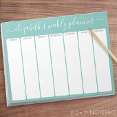 Minimalistisch Basic Weekly Planner modern script  Notitieblok