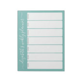 Minimalistisch Basic Weekly Planner modern script Notitieblok (Linkerzijde)
