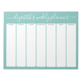 Minimalistisch Basic Weekly Planner modern script Notitieblok (Voorkant)