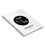 Minimalistisch Basis Bedrijfslogo Professioneel Notitieboek (Rechterzijde)