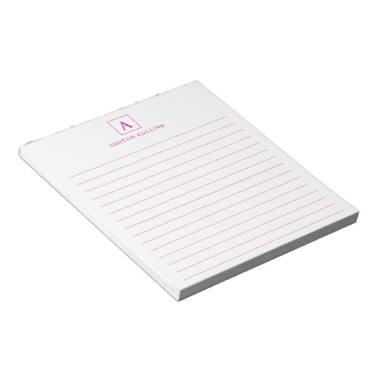 Minimalistisch basis Magenta-notebook Notitieblok (Schuin)