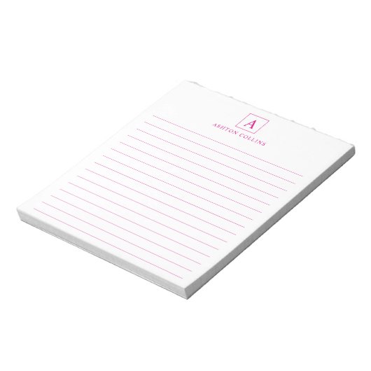 Minimalistisch basis Magenta-notebook Notitieblok (Linkerzijde)