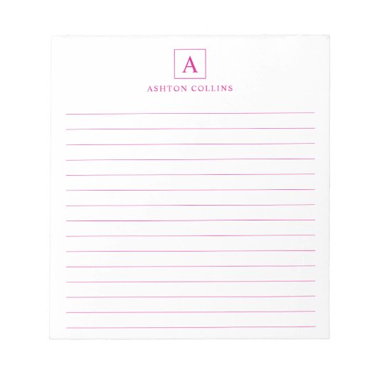 Minimalistisch basis Magenta-notebook Notitieblok (Voorkant)