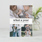 Minimalistisch Basis Wat een jaar Gelukkig Nieuwja Feestdagenkaart (Staand voorkant)