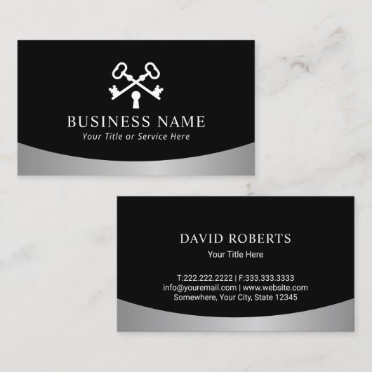 Minimalistisch basishuis Logo Modern Visitekaartje (Voorkant / Achterkant)