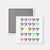 Minimalistisch Basissleutel Rasterpatroon Magneet (Voorkant / Achterkant)