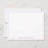 Minimalistisch basisstation — Lavender Stationery Notitiekaartje (Voorkant)