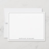 Minimalistisch basisstation — zwarte tapijery aanp notitiekaartje (Voorkant)