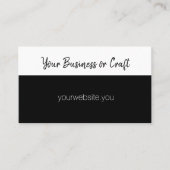 Minimalistisch basiszwart-wit chassis visitekaartje (Voorkant)