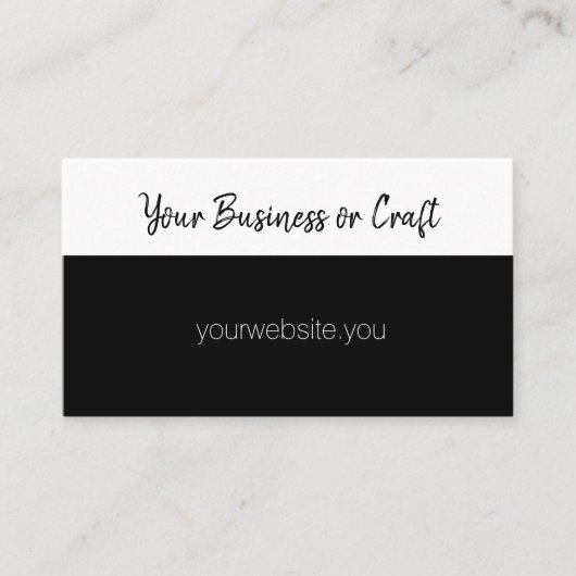 Minimalistisch basiszwart-wit chassis visitekaartje (Voorkant)