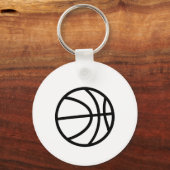 Minimalistisch basketbal icoon sleutelhanger (Voorkant)