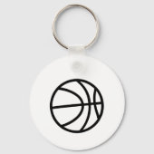 Minimalistisch basketbal icoon sleutelhanger (Achterkant)