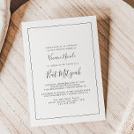 Minimalistisch Bat Mitzvah Kaart<br><div class="desc">Deze minimalistische uitnodiging van Bat Mitzvah is perfect voor een eenvoudige vleermuis mitzvah. Het moderne romantische ontwerp kenmerkt klassieke zwarte en witte typografie in combinatie met een robuuste, maar elegante kalligrafie met een stijl met handschrift. in elke kleur. Houd het ontwerp eenvoudig en elegant, zoals het is, of personaliseer het...</div>