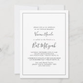 Minimalistisch Bat Mitzvah Kaart (Voorkant)