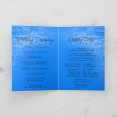 Minimalistisch Beach Azsure Blue Wedding Booklet Programma (Binnen)