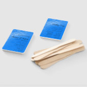 Minimalistisch Beach Azure Blue Wedding Program Handwaaier (Niet-gemonteerd)