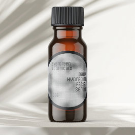 Minimalistisch Beauty-etiket zilver en zwart Ronde Sticker