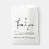 Minimalistisch bedankbriefje voor bruiloft bedankzakje (Voorkant)