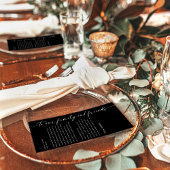 Minimalistisch bedankje, bruiloft Bedankt servet