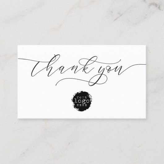 Minimalistisch bedankschrift hart klein branding visitekaartje (Voorkant)