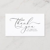 Minimalistisch bedankschrift waardebon voor kleine visitekaartje (Voorkant)
