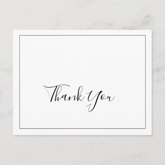 Minimalistisch bedankt Briefkaart (Voorkant)