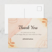 Minimalistisch bedankt Briefkaart (Voorkant / Achterkant)