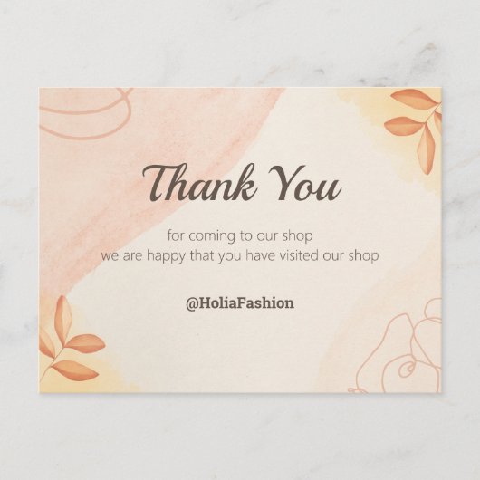 Minimalistisch bedankt Briefkaart (Voorkant)