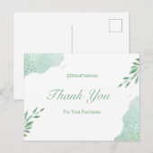 Minimalistisch bedankt Briefkaart (Voorkant / Achterkant)
